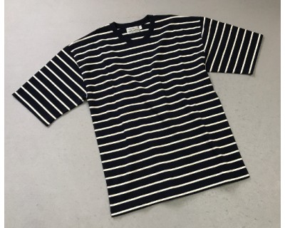 Men's Short Sleeve Crew Navy/Natural